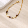 Women's Colorful Shell Bead Dopamine Bracelet Stainless Steel Electroplated