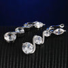 Women's Colorful Zircon Flower Earrings Natural Floral Design With Crystal Inlay Elegant Fashion Jewelry