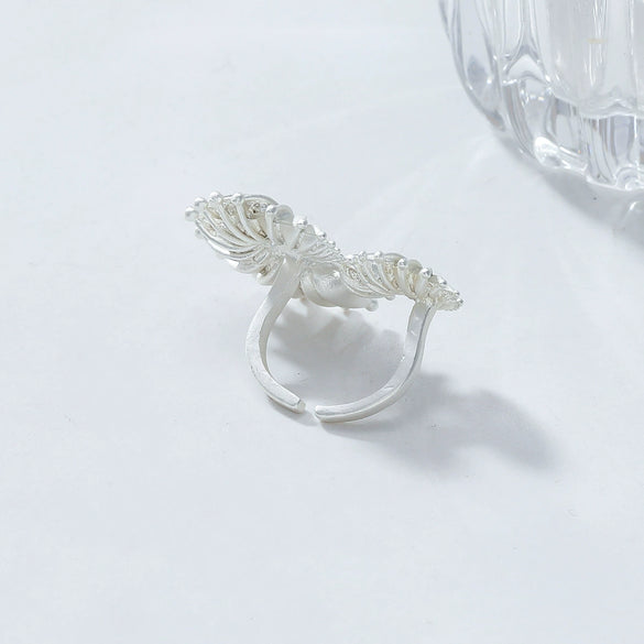 Women's Conch Ring Alloy Wave Pattern Electroplated Summer Beach Ocean Style