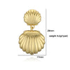 Women's Conch Shell Earrings Copper With Zirconia Animal Zodiac Style