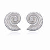 Women's Conch Shell Earrings Copper With Zirconia Animal Zodiac Style