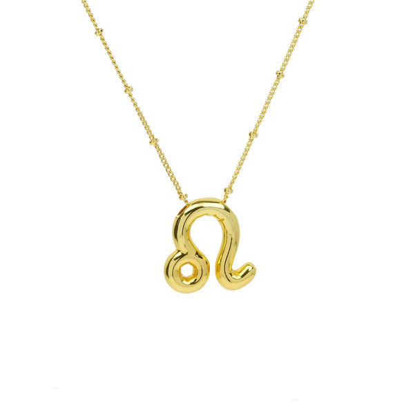 Women's Constellation Fashion Pendant Necklace Copper Brass Electroplating Clip Bead Chain