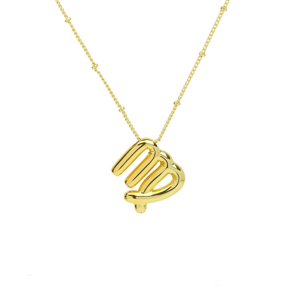 Women's Constellation Fashion Pendant Necklace Copper Brass Electroplating Clip Bead Chain