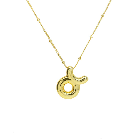 Women's Constellation Fashion Pendant Necklace Copper Brass Electroplating Clip Bead Chain