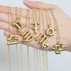 Women's Constellation Fashion Pendant Necklace Copper Brass Electroplating Clip Bead Chain