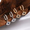 Women's Cool Style Geometric Copper Zirconia Earrings