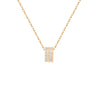 Women’s Copper Alloy Electroplated Geometric Pendant Clavicle Chain Necklace With Artificial Gem Accent