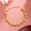 Women's Copper Alloy Gold Plated Frosted Flower Style Bracelet