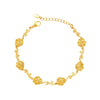 Women's Copper Alloy Gold Plated Frosted Flower Style Bracelet