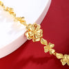 Women's Copper Alloy Goldplated Flower Pattern Simulation Wedding Bracelet
