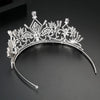 Women's Copper And Zircon Crown Tiara With Electroplated Finish Bridal Wedding Hair Accessory