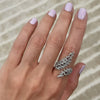 Women's Copper Angel Feather Zodiac Animals Inlaid Zircon Open Ring