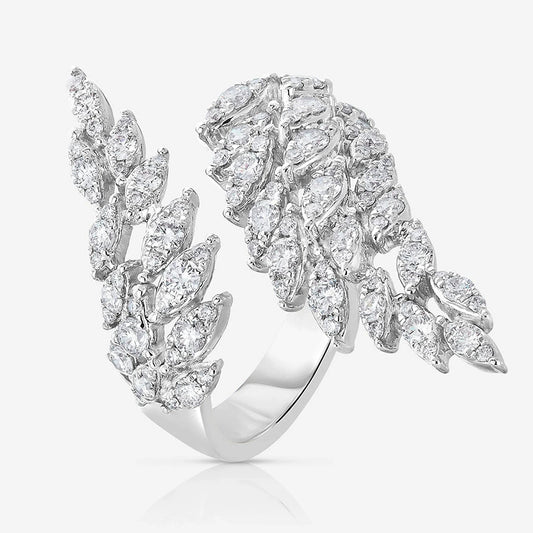 Women's Copper Angel Feather Zodiac Animals Inlaid Zircon Open Ring