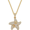 Women's Copper Animal Pendant Necklace With Crab And Starfish Design Electroplated O Shaped Clavicle Chain Casual Cute Jewelry