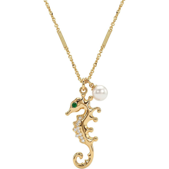 Women's Copper Animal Pendant Necklace With Crab And Starfish Design Electroplated O Shaped Clavicle Chain Casual Cute Jewelry
