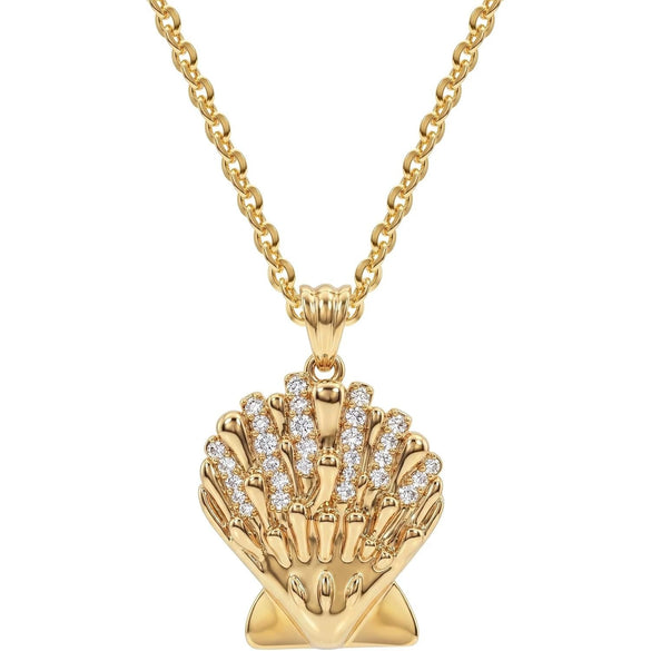 Women's Copper Animal Pendant Necklace With Crab And Starfish Design Electroplated O Shaped Clavicle Chain Casual Cute Jewelry
