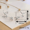 Women's Copper Antlers Zircon Inlaid Geometric Animal Zodiac Style Jewelry