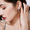 Women's Copper Bee And Flower Earrings With Zircon Accents Electroplated Animal Inspired Fashion Jewelry