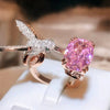 Women's Copper Bird Ring With Zirconia Geometric And Animal Pattern Exaggerated Style