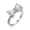 Women's Copper Bow Zircon Jewelry Electroplated Fashion Ring