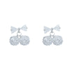 Women's Copper Bow Zirconia Earrings