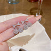 Women's Copper Bow Zirconia Earrings