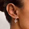 Women's Copper Bowknot Rhinestone Earrings Minimalist Geometric Design With Electroplated Finish Sweet Versatile Fashion Jewelry