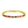 Women's Copper Bracelet With Aaa Round Color Zircon Geometric Natural Style Fashion Jewelry