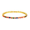Women's Copper Bracelet With Aaa Round Color Zircon Geometric Natural Style Fashion Jewelry