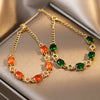 Women's Copper Bracelet With Flower Pattern And Electroplating Trendy And Distinctive Design