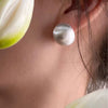 Women's Copper Brushed Metal Frosted Ball Geometric Electroplated Earrings