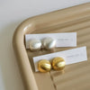 Women's Copper Brushed Metal Frosted Ball Geometric Electroplated Earrings