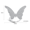 Women's Copper Butterfly Ring With Microinlaid Zircon Geometric Design And Electroplated Finish Fashion Jewelry