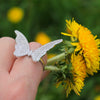 Women's Copper Butterfly Ring With Microinlaid Zircon Geometric Design And Electroplated Finish Fashion Jewelry