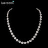 Women's Copper Camellia Flower Necklace With Zircon Accents And Handmade Chain Bridal Jewelry Set Wholesale