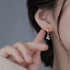 Women's Copper Cherry Pearl Earrings With Platinum Inlaid Detail Fashion Niche Design High Grade Elegant Earrings