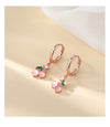 Women's Copper Cherry Pearl Earrings With Platinum Inlaid Detail Fashion Niche Design High Grade Elegant Earrings