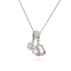 Women's Copper Christmas Necklace With Santa Claus Snowflake Stocking And Candy Cane Charms Dripping Oil Finish And O Chain