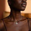 Women's Copper Clavicle Necklace With Zircon Inlay Love Letter Pendant And Electroplated Light Luxury Style