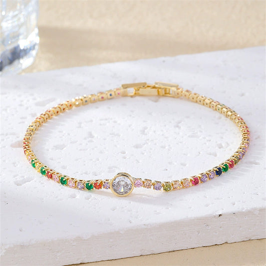Women's Copper Clover Butterfly Geometric Sweet Style Bracelet With Corundum Treatment