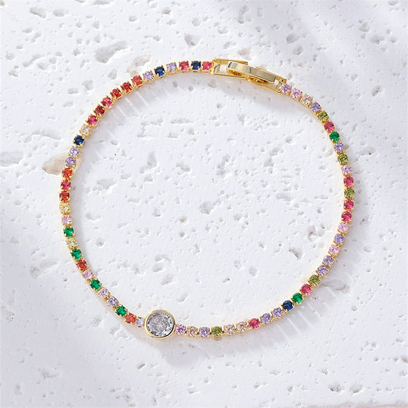 Women's Copper Clover Butterfly Geometric Sweet Style Bracelet With Corundum Treatment