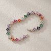 Women's Copper Clover Butterfly Geometric Sweet Style Bracelet With Corundum Treatment