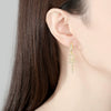 Women's Copper Cross Earrings With Zircon Accents Electroplated Geometric Punk Fashion Ear Buckle Jewelry