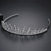 Women's Copper Crown Tiara With Leaf Design And Zircon Accents For Bridal Wedding Headwear