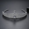 Women's Copper Crown Tiara With Zircon Embellishment Luxury Bridal Wedding Headpiece And Jewelry Hair Accessory