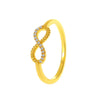 Women's Copper Cut Out Cross 8Shaped Micropaved Zircon Ring Jewelry