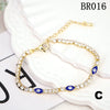 Women's Copper Devil's Eye Tennis Bracelet With Micro Inlaid Crystal Zircon Geometric Design Electroplated Fashion Jewelry