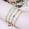 Women's Copper Devil's Eye Tennis Bracelet With Micro Inlaid Crystal Zircon Geometric Design Electroplated Fashion Jewelry