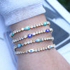 Women's Copper Devil's Eye Tennis Bracelet With Micro Inlaid Crystal Zircon Geometric Design Electroplated Fashion Jewelry