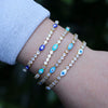 Women's Copper Devil's Eye Tennis Bracelet With Micro Inlaid Crystal Zircon Geometric Design Electroplated Fashion Jewelry